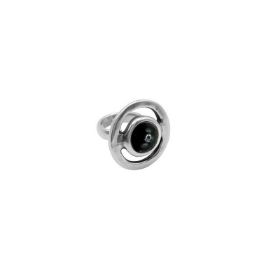 Кольцо Ciclon, Estilo, разъемное, с муранским стеклом, CN-233501 черный