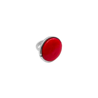 Кольцо Ciclon, Elegance, разъемное, с муранским стеклом, CN-233502 красный