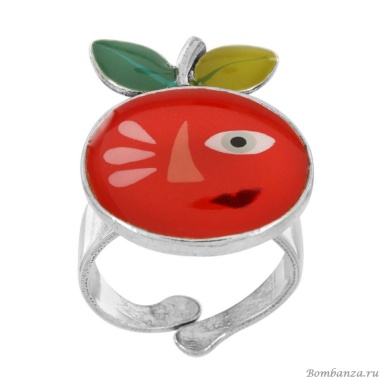 Кольцо TARATATA, Smoothie, разъемное, с цветной смолой, TT-E23-04416-100 оранжевый