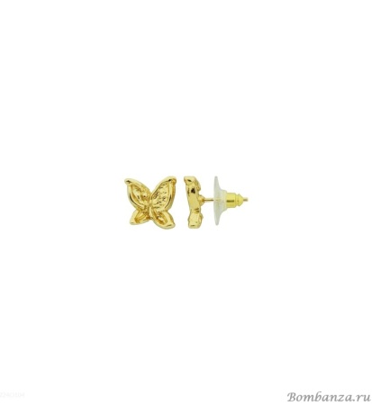 Серьги Tra-la-ra, Vuela, в форме бабочки, TLR23-224O104 золотистый