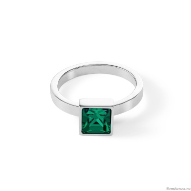 Кольцо Coeur de Lion, Dark green-silver 16.5 мм 0500/40-0548 52
