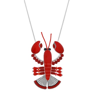 Колье TARATATA, Mr Lobster, с цветной смолой, бусинами и шнуром, TT-T24-04106-103 красный