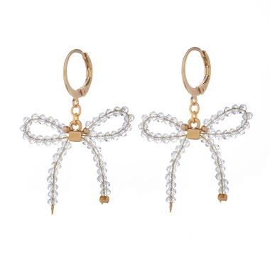 Серьги Lanzerotti, Splendore, с бантом из кристаллов, LZ-24.08-364 золотистый