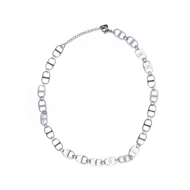 Колье Moon Paris, с овальными звеньями, Mo-22.03-022 серебристый