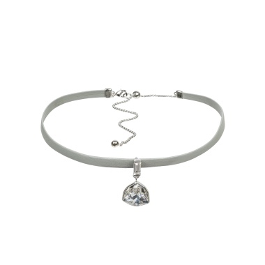 Колье Fiore Luna, Crystal / Grey Leather