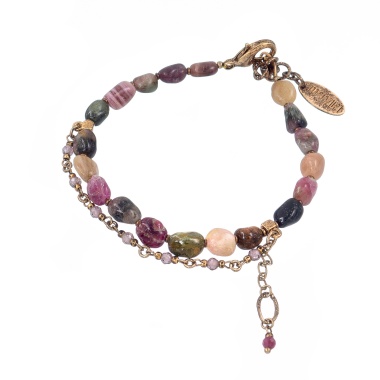 Браслет Lanzerotti, Elisir, с турмалином,цирконием и гематитом, LZ-25.10-282 розовый