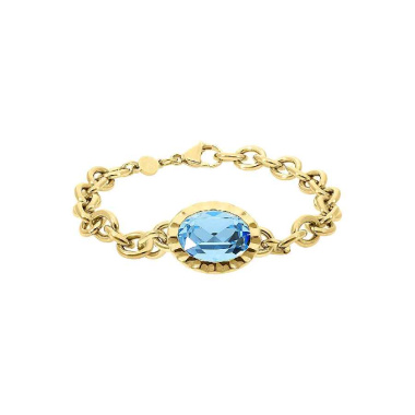 Браслет Qudo, TIVOLA UNICA big (G/P) Aquamarine, 189528