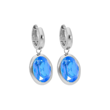 Серьги Qudo, Creole TIVOLA small S royal blue delite, 310686 BL/S