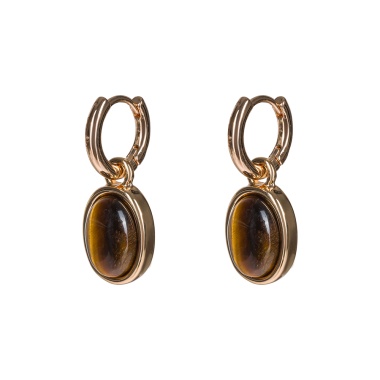 Серьги Fiore Luna, TIGER EYE, LE1203 BR/G, золотистые