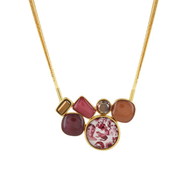 Колье TARATATA, Manufacture, со смолой и стеклянными бусинами, TT-W23-01101-203 красный