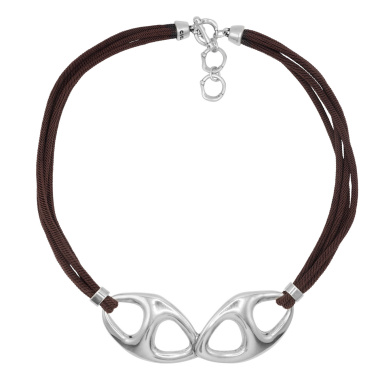 Колье Ciclon, Eden, текстиль, металл, CN-251804 серебристый