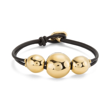 Кожаный браслет UNOde50 Ser Intrepida, с золотом PUL2522MARORO0L