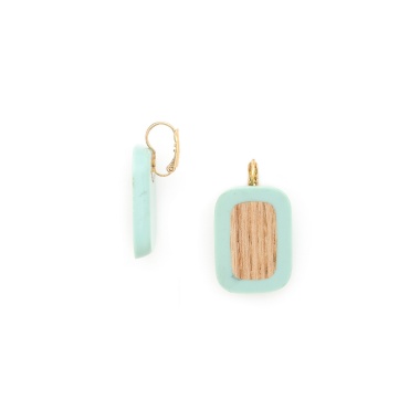 Серьги Nature Bijoux, Mississippi, с цветной эмалью и вставкой из дерева, NB25.1-12-79967 бирюзовый Серьги Nature Bijoux, Mississippi, с цветной эмалью и вставкой из дерева, NB25.1-12-79967 бирюзовый