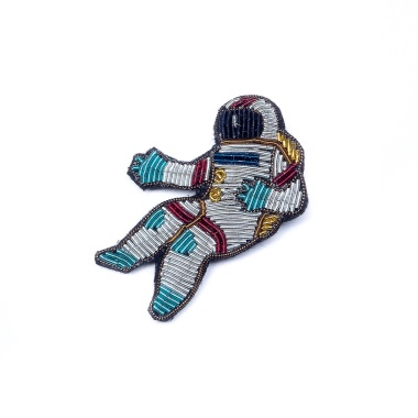 Брошь Moon Paris, космонавт из текстиля, Mo-22.03-019 белый