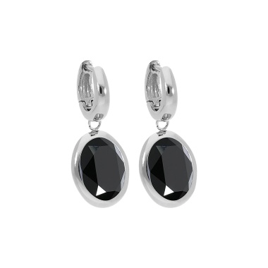 Серьги Qudo, Creole TIVOLA small S jet, 310533 BW/S Серьги Qudo, Creole TIVOLA small S jet, 310533 BW/S