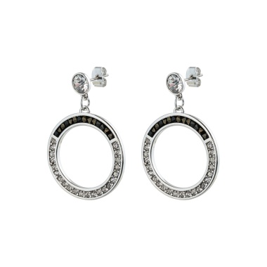 Серьги Fiore Luna, Jet Nut+CRY