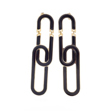 Серьги Francesca Bianchi, с эмалью, FB25.2-161D черный