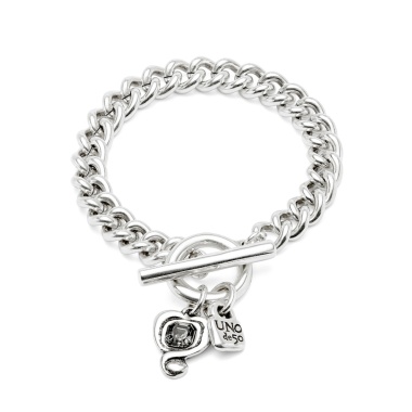 Браслет UNOde50 Ser Expresiva с черным кристаллом, с серебром PUL2526NGRMTL0M