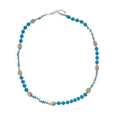 Колье Moon Paris, Lorian, с бусинами из каучука, ML-24.03-002 голубой