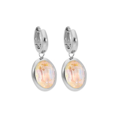 Серьги Qudo, Creole TIVOLA small S ivory cream delite, 310698 BW/S Серьги Qudo, Creole TIVOLA small S ivory cream delite, 310698 BW/S