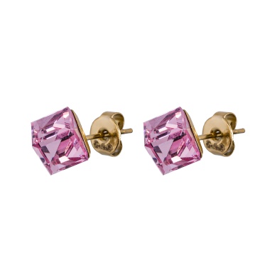 Пусеты Fiore Luna, Crystal Pink, SWE0127/2 P G Пусеты Fiore Luna, Crystal Pink, SWE0127/2 P G