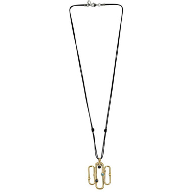 Колье Ciclon, Sakura, кожаное, с чешскими кристаллами, CN-220818 синий