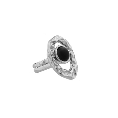 Кольцо Possebon, двойное Black Agate 16.5 мм K7158.4/16.5 BW/S