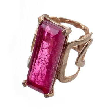 Кольцо Estrosia, с кристаллом, ES-ANM20 лиловый, 17,5