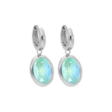 Серьги Qudo, Creole TIVOLA small (S/P) Silky sage delite, 310692 BL/S Серьги Qudo, Creole TIVOLA small (S/P) Silky sage delite, 310692 BL/S