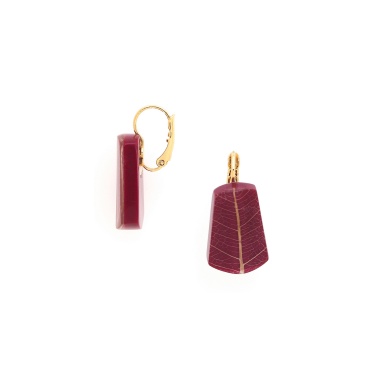 Серьги Nature Bijoux, Rainbow ficus, с акрилом и смолой, NB25.1-12-90134 бордовый Серьги Nature Bijoux, Rainbow ficus, с акрилом и смолой, NB25.1-12-90134 бордовый