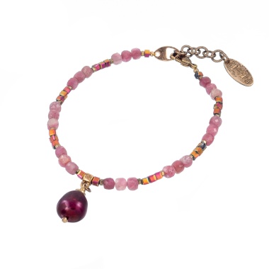 Браслет Lanzerotti, Elisir, жемчуг, турмалин, кристалл, гематит, LZ-25.10-276 розовый
