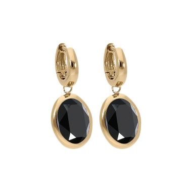 Серьги Qudo, Creole TIVOLA small G jet, 310534 BW/G Серьги Qudo, Creole TIVOLA small G jet, 310534 BW/G