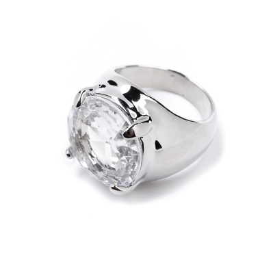 Кольцо Moon Paris, Ringo, с кристаллом, MR-22.04-154 серебристый, 16,5