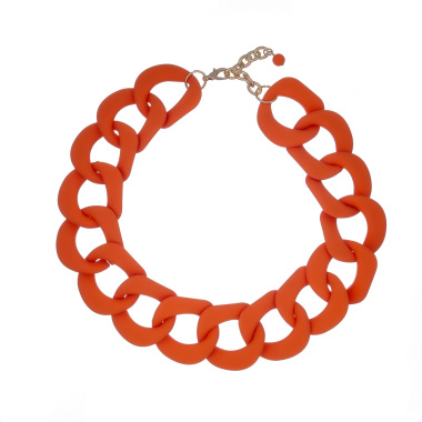 Колье Moon Paris, Lorian, со звеньями из каучука, ML-24.03-004 оранжевый