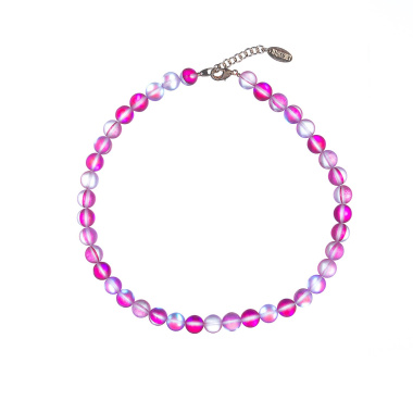 Колье Lanzerotti, Montpasier, с кристаллами, LZ-22.06-193 фуксия