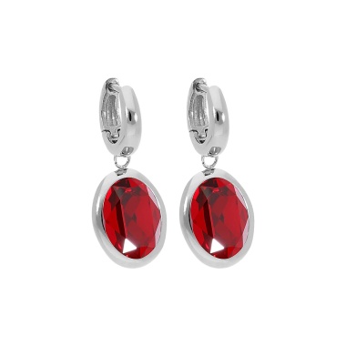 Серьги Qudo, Creole TIVOLA small S siam, 310509 R/S Серьги Qudo, Creole TIVOLA small S siam, 310509 R/S
