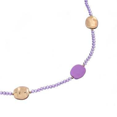 Колье Moon Paris, Lorian, с кристаллами, ML-24.03-008 сиреневый