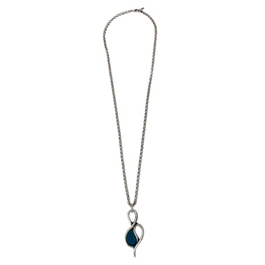 Колье Tra-la-ra, Infinity, с подвеской и вставкой из смолы, TLR23-231P205 бирюзовый