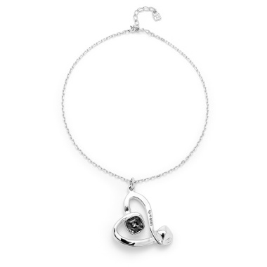 Ожерелье UNOde50 Ser Expresiva с черным кристаллом, с серебром COL1989NGRMTL0U