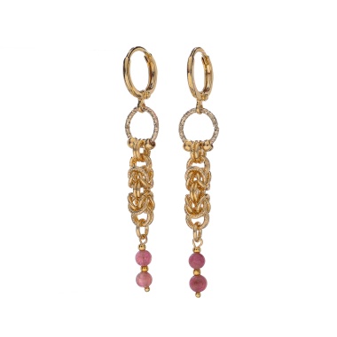 Серьги Lanzerotti, Elisir, с турмалином, LZ-25.10-298 розовый