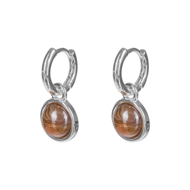 Серьги Fiore Luna, COFFE AGATE