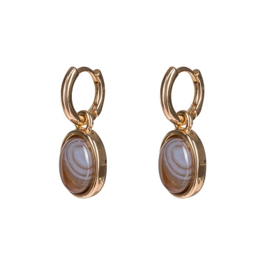 Серьги Fiore Luna, COFFE AGATE