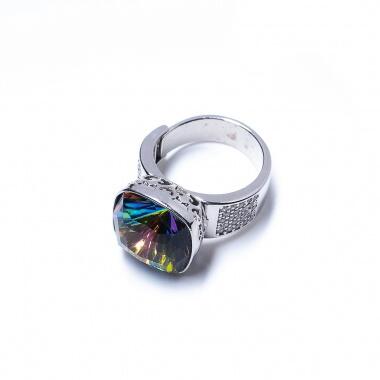 Кольцо Moon Paris, Ringo Queen, разъемное, с кристаллом, MRQ-21.11-061 янтарный