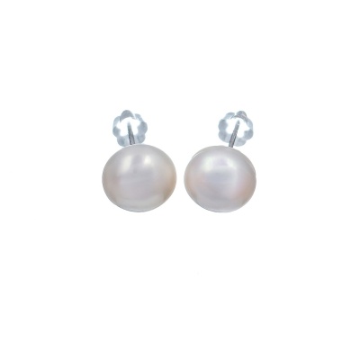 Пуссеты Moon Paris, с жемчугом, Mo-Y24.11-073 белый