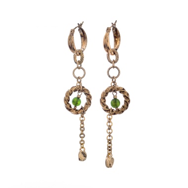 Серьги Lanzerotti, Elisir, с жадом, LZ-25.10-329 зеленый