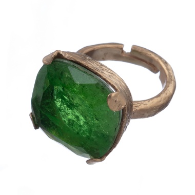 Кольцо Estrosia, разъемное, с кристаллом, ES-ANM13 зеленый