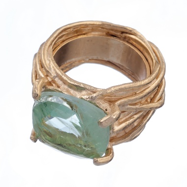 Кольцо Estrosia, с празиолитом, ES-ANM1-1A мятный, 18 Кольцо Estrosia, с празиолитом, ES-ANM1-1A мятный, 18
