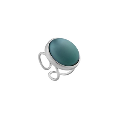 Кольцо Possebon, Pearl Green Agate 16.5 мм
