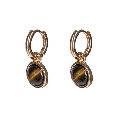 Серьги Fiore Luna, TIGER EYE, LE1115 BR/G, золотистые
