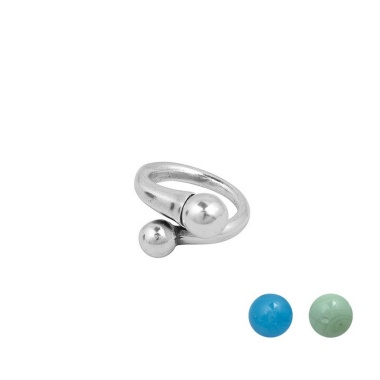 Кольцо Ciclon, Camaleonica, незамкнутое, с набором сменных вставок, CN-221500 синий, 18,5 Кольцо Ciclon, Camaleonica, незамкнутое, с набором сменных вставок, CN-221500 синий, 18,5